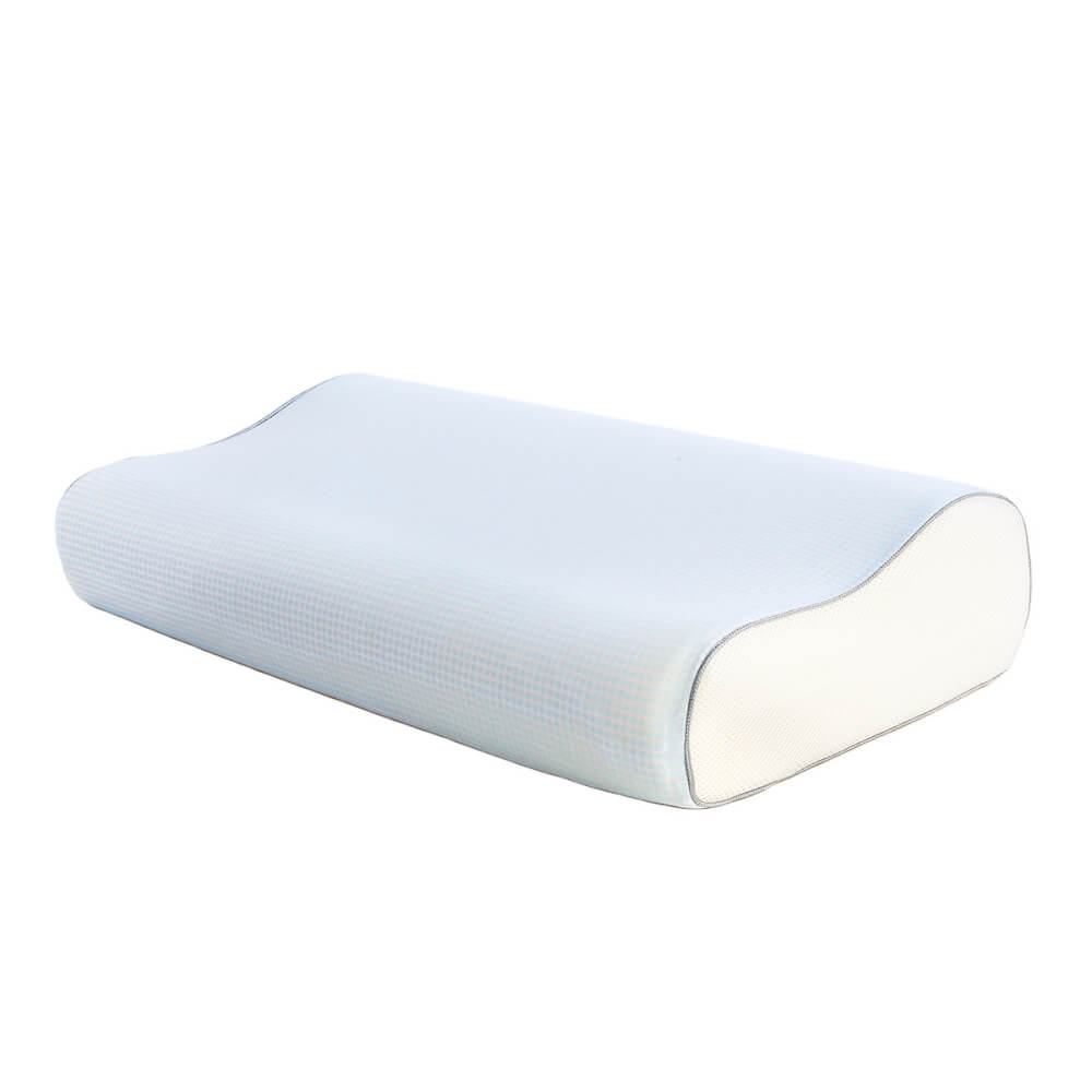 หมอนสุขภาพ เมมโมรี่โฟม AKEMI รุ่น COOLING AIRCOOL CONTOUR MEMORY PILLOW 9557108766266 ขนาด 60X40 CM + 10/12 CM สีฟ้า